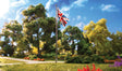 Flag Pole with Union Jack Flag - Just Plug(TM) -- Medium - 4-1/8" 10.4cm Tall-1
