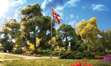 Flag Pole with Union Jack Flag - Just Plug(TM) -- Medium - 4-1/8" 10.4cm Tall-1