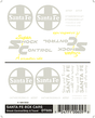 Dry Transfer Railroad Lettering Sets -- ATSF Boxcars ("Super Shock Control", "Ship & Travel"; Large Herald, whit
