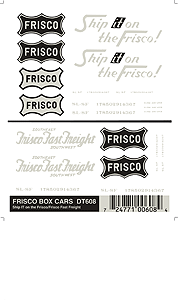 Dry Transfer Railroad Lettering Sets -- St. Louis-San Francisco Boxcars; "Ship It" & "Fast Freight" Slogans