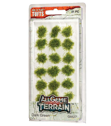 Peel 'n' Plant Tufts - All Game Terrain -- Dark Green-2