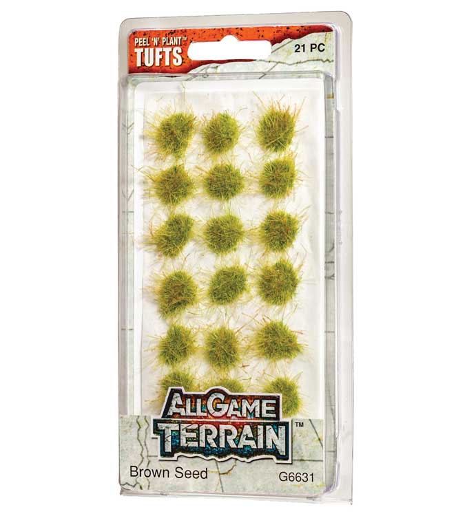 Peel 'n' Plant Tufts - All Game Terrain -- Brown Seed-2
