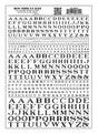 Dry Transfer Alphabet - Railroad Roman - 1/16, 3/32, 1/8, 3/16, 1/4 & 5/16" -- Black