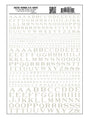 Dry Transfer Alphabet - Railroad Roman - 1/16, 3/32, 1/8, 3/16, 1/4 & 5/16" -- White