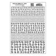 Dry Transfer Numbers - Railroad Roman - 1/16, 3/32, 1/8, 3/16, 1/4 & 5/16" -- Black