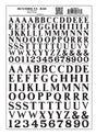 Dry Transfer Alphabet & Numbers - Railroad Roman (3/8 & 1/2") -- Black