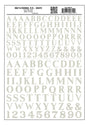 Dry Transfer Alphabet & Numbers - Railroad Roman (3/8 & 1/2") -- White