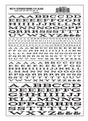 Dry Transfer Alphabet & Numbers - Extended Railroad Roman -- Black