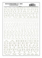 Dry Transfer Alphabet & Numbers - Extended Railroad Roman -- White