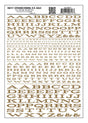 Dry Transfer Alphabet & Numbers - Extended Railroad Roman -- Gold