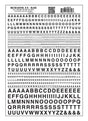 Dry Transfer Alphabet - Railroad Gothic -- Black