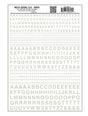 Dry Transfer Alphabet & Numbers - Railroad Gothic -- White