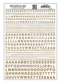 Dry Transfer Alphabet & Numbers - Railroad Gothic -- Gold