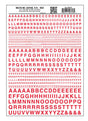 Dry Transfer Alphabet & Numbers - Railroad Gothic -- Red