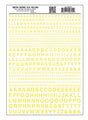 Dry Transfer Alphabet & Numbers - Railroad Gothic -- Yellow