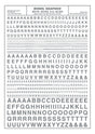 Dry Transfer Alphabet & Numbers - Railroad Gothic -- Silver