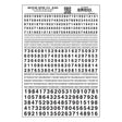 Dry Transfer Numbers Only - Railroad Gothic -- Black