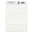 Dry Transfer Numbers Only - Railroad Gothic -- White