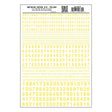 Dry Transfer Numbers Only - Railroad Gothic -- Yellow