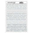 Dry Transfer Numbers Only - Railroad Gothic -- Silver