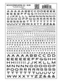 Dry Transfer Alphabet & Numbers - Extended Railroad Gothic -- Black
