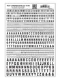 Dry Transfer Alphabet & Numbers - Condensed Railroad Gothic -- Black