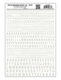 Dry Transfer Alphabet & Numbers - Condensed Railroad Gothic -- White