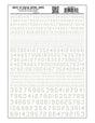 Dry Transfer Numbers Only - 45 Degree USA Gothic (Military Style) -- White