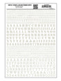 Dry Transfer Alphabet & Numbers - Stencil/Block Roman -- White
