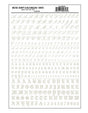Dry Transfer Alphabet & Numbers - Script/Old English -- White
