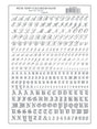 Dry Transfer Alphabet & Numbers - Script/Old English -- Silver