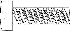 Hob-Bits(R) 00-90 Fillister Head Screws - Brass, pkg(5) -- 1/8" Long