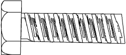 Hob-Bits(R) 00-90 Hex Head Screws - Brass, pkg(5) -- 1/8" Long