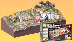 Subterrain Scenery Kit -- 12 x 24" Includes Scenery, Landscape, Section N-Scale Track Bed & Track-1