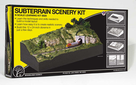 Subterrain Scenery Kit -- 12 x 24" Includes Scenery, Landscape, Section N-Scale Track Bed & Track-4