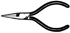 Pliers -- Long Nose, Side Cutting