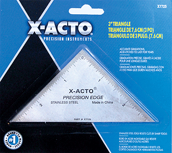 Hobby Ruler -- 3" Triangle (Inches Only)