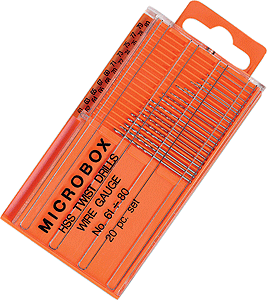 20-Piece High-Speed Steel Twist Drill Set -- Nos. 61 to 80