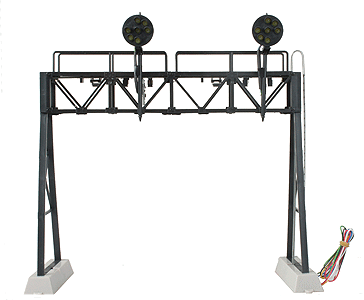2-Track Signal Bridge w/2 Pennsylvania 7-Light Position Light Signal Heads