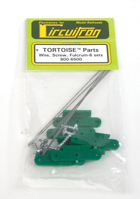 Tortoise(TM) Switch Machine Replacement Parts -- Spring Wire, Retaining Screws & Fulcrum - 6 Sets