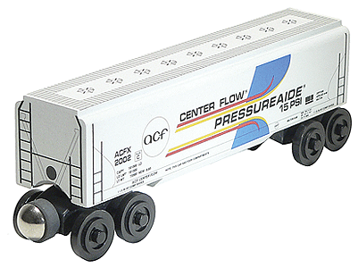 Wooden Toy Train: Covered Hopper -- ACF