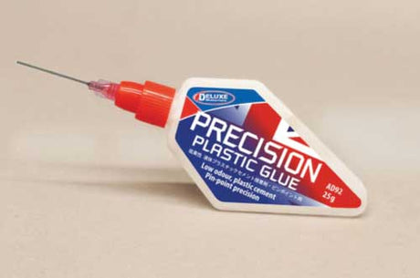 Precision Plastic Glue -- In Pinpoint Applicator Bottle - .9oz  25g