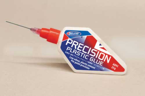 Precision Plastic Glue -- In Pinpoint Applicator Bottle - .9oz  25g