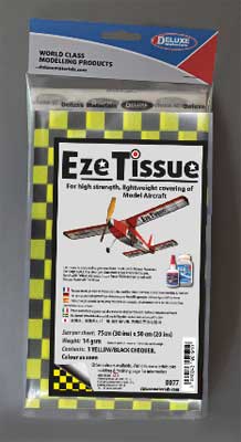 Eze Tissue for Aircraft - 29-1/2 x 19-11/16" 75 x 50cm -- Yellow and Black Checker pkg(3)