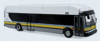 New Flyer Xcelsior Charge XN40 Transit Bus - Assembled -- Painted, Unlettered (yellow stripe)