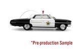 1964 Ford Galaxie Police Cruiser - Assembled -- Mayberry (black, white)-3