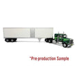 1977 Kenworth W900A Tractor with Van Trailer - Assembled -- Movin' On (2-Tone Green, white)