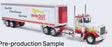 Peterbilt 359 Tractor with Van Trailer - Assembled -- In-N-Out Burger (white, red, yellow)