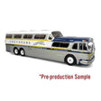 GM PD-4501 Scenicruiser Coach Bus - Assembled -- Greyhound (50th Anniversary, silver, white, blue, yellow)