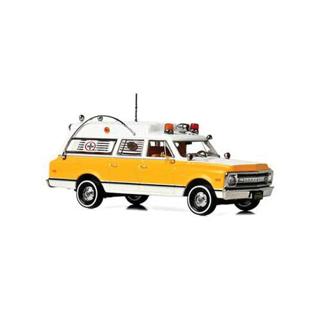 1969 Chevrolet C-10 Ambulance - Assembled -- Rampart General Los Angeles (yellow, white)